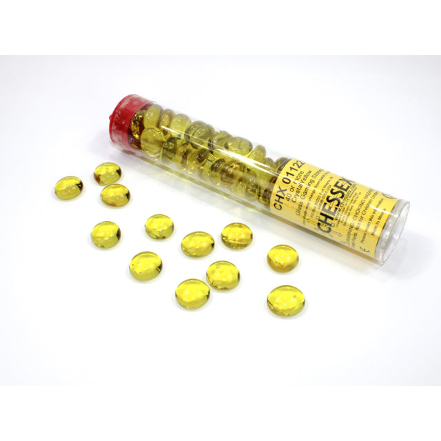 Chessex Translucent Yellow Glass Stones Qty 40 or more in 5