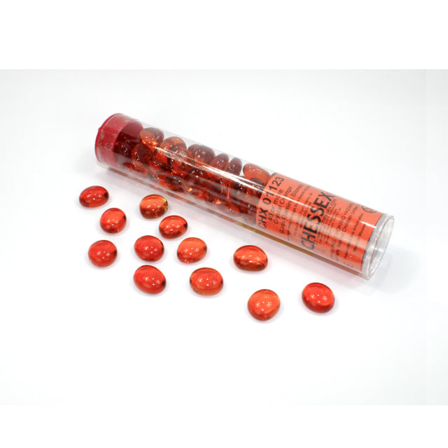 Chessex Translucent Orange Glass Stones Qty 40 or more in 5