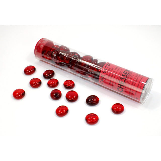 Chessex Translucent Red Glass Stones Qty 40 or more in 5 1/2"