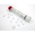 Chessex Catseye White Glass Stones Qty 40 or more in 5 1/2" Tube