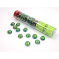 Chessex Iridized Green Glass Stones Qty 40 or more in 5 1/2"