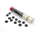 Chessex Frosted Black Glass Stones Qty 40 or more in 5 1/2" Tube