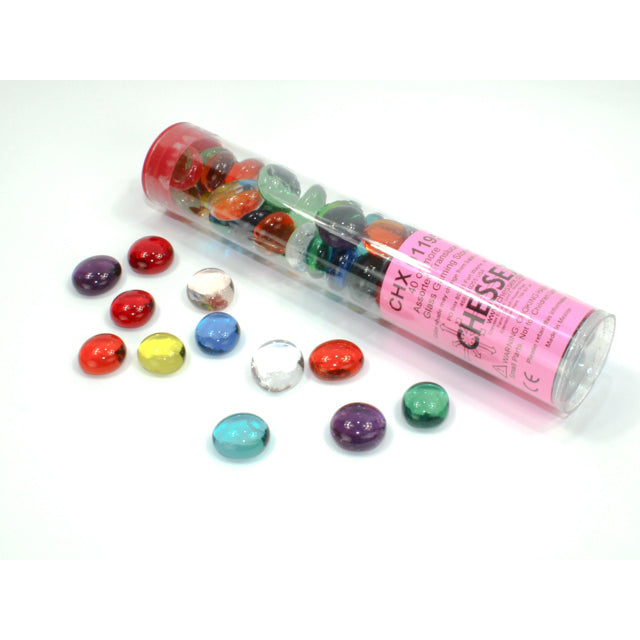 Chessex Translucent Assorted Colors Glass Stones Qty 40 or more