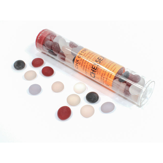 Chessex Frosted Assorted Colors Glass Stones Qty 40 or more in