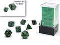 Chessex Scarab Mini-hedral Jade/gold 7-Die Set