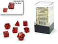 Chessex Glitter Mini-hedral Ruby/gold 7-Die Set