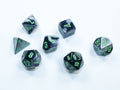 Chessex Gemini Mini-hedral Black-Grey/green 7-Die Set