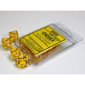 Chessex Translucent Yellow/white Set of Ten d10s