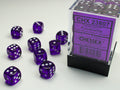 Chessex Translucent 12mm d6 (36 Dice) Purple/whi