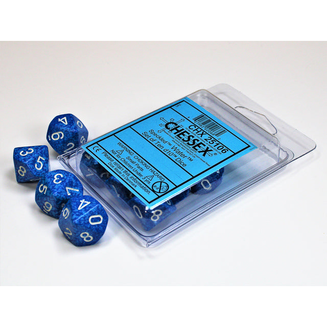 Chessex Speckled Water Set of Ten d10s