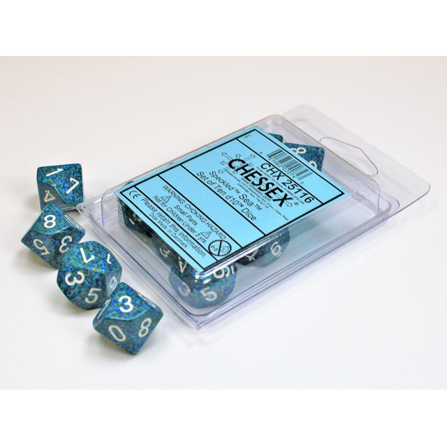 Chessex Speckled Sea Set of Ten d10s