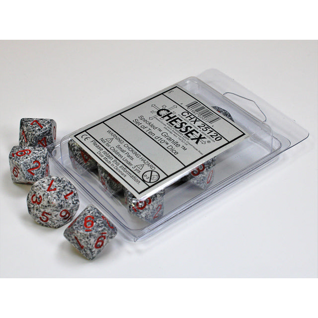 Chessex Speckled Granite Set of Ten d10s
