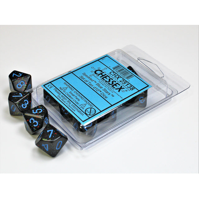 Chessex Speckled Blue Stars Set of Ten d10s