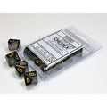 Chessex Opaque Black/gold Set of Ten d10s