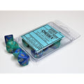 Chessex Gemini Blue-Teal/gold Set of Ten d10s