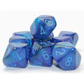 Chessex CHX26263 Gemini Blue/Light Blue Luminary D10s Set of 10 (9250464563437)