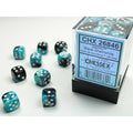 Chessex Gemini 12mm d6 Black-Shell/white Dice Block (36 dice)