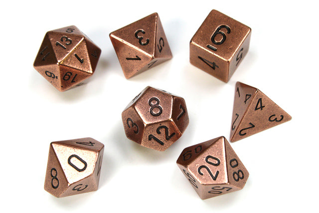Chessex Metal Polyhedral 7-Die Set: Copper
