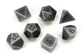 Chessex Metal Polyhedral 7-Die Set: Dark Metal