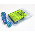Chessex Festive Waterlily/white Set of Ten d10s