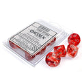 Chessex CHX27354 Nebula Red/Silver Luminary D10 Set of 10 (9250465906925)