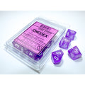 Chessex Borealis Purple/white Luminary Set of Ten d10s
