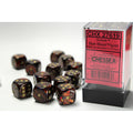 Chessex Scarab 16mm d6 Blue Blood/gold Dice Block (12 dice)