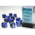 Chessex Vortex 16mm d6 Blue/gold Dice Block (12 dice)
