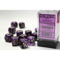 Chessex Vortex 16mm d6 Purple/gold Dice Block (12 dice)