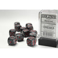 Chessex Velvet 16mm d6 Black/red Dice Block (12 dice)