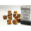 Chessex Glitter 16mm d6 Gold/silver Dice Block (12 dice)