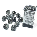 Chessex Borealis 16mm d6 Light Smoke/silver Luminary Dice Block