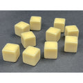 Chessex Opaque Polyhedral Bag of 10 Blank Ivory d6