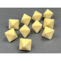 Chessex Opaque Polyhedral Bag of 10 Blank Ivory d8