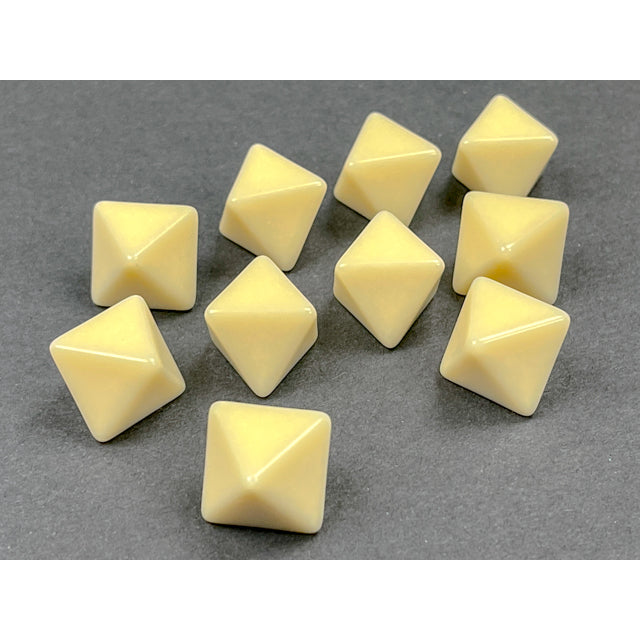 Chessex Opaque Polyhedral Bag of 10 Blank Ivory d8