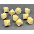Chessex Opaque Polyhedral Bag of 10 Blank Ivory d10