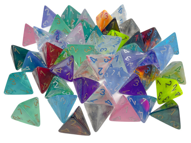 Chessex Bag of 50 assorted Signature d4 Dice