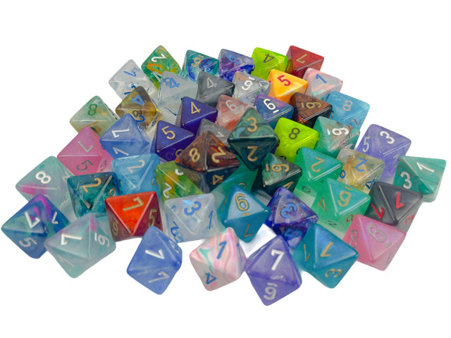 Chessex Bag of 50 assorted Signature d8 Dice