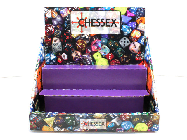 Chessex CHX29971 Medium Dice Set Display Cardboard (holds up to 18 sets) (9250467905773)