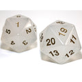 Chessex 55mm Jumbo d20 Translucent Pearl/gold