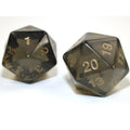 Chessex 55mm Jumbo d20 Translucent Smoke w/gold