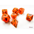 Chessex Vortex Mini-hedral Orange/black 7-Die Set