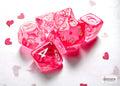 Chessex Transparent Mini-Polyhedral Pink/white 7