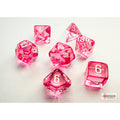 Chessex Translucent Mini-hedral Pink/white 7-Die Set