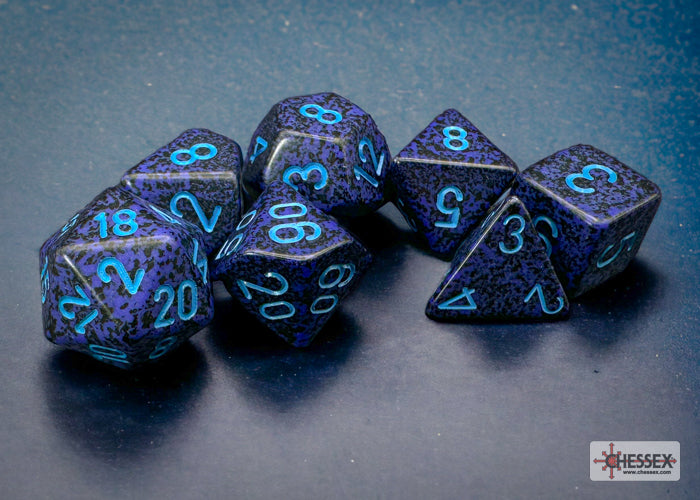 Chessex Cobalt Speckled Polyhedral 7-Die Set