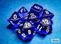 Chessex Transparent Mini-Polyhedral Blue/white 7