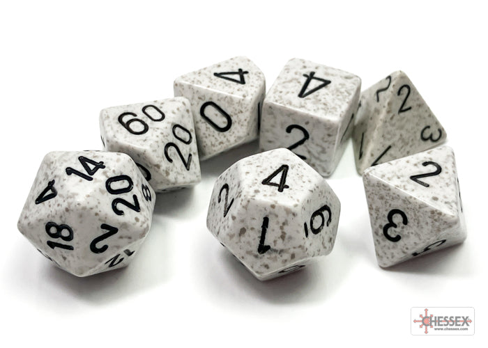 Chessex Arctic Camo Speckled Polyhedral 7-Die Se