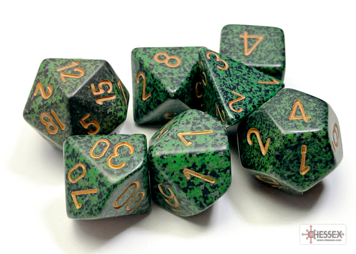 Chessex Golden Recon Speckled Polyhedral 7-Die S