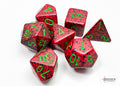 Chessex Strawberry Speckled Polyhedral 7-Die Set