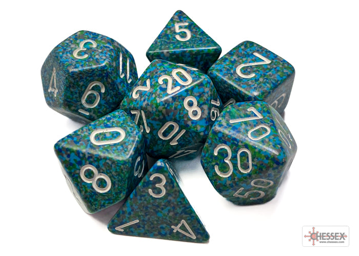 Chessex Sea Speckled Polyhedral 7-Die Set